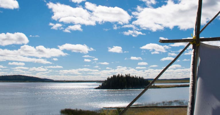 photo of view from waterfront of athabasca chipewyan first nation