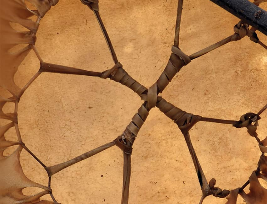 close-crop photo of woven basket bottom
